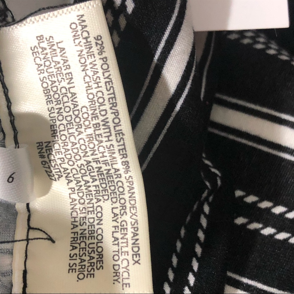 Bobbie Brooks  black white stripe wide leg pants - Picture 3 of 8